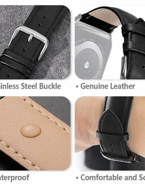 Load image into Gallery viewer, Narako Leather Apple Watch Band Compatible 41-49mm Series 9/SE Bicolor

