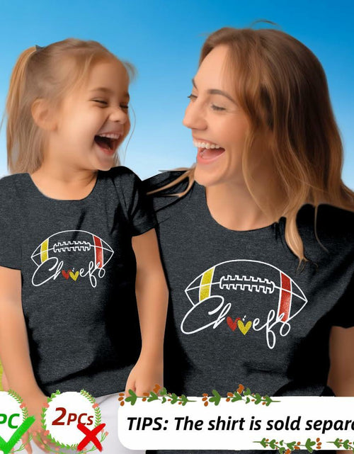 Load image into Gallery viewer, Game Day Family Matching Funny Football Graphic T-Shirt Chinese Size 150
