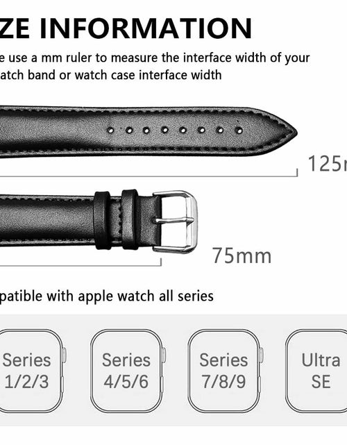 Load image into Gallery viewer, Narako Leather Apple Watch Band Compatible 41-49mm Series 9/SE Bicolor
