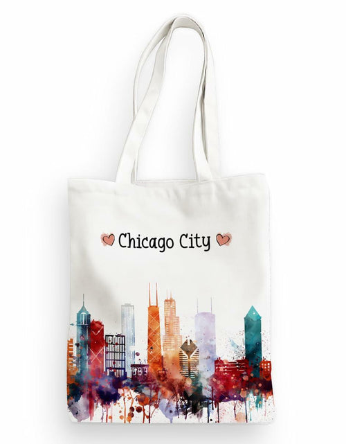 Load image into Gallery viewer, EIXU Chicago Souvenirs Girls Trip Tote Bag Reusable Beach Bag Multi
