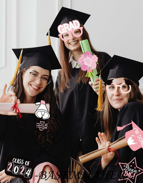 Load image into Gallery viewer, Graduation Photo Booth Props 24Pcs Party Supplies 2024 Class Congrats Grad
