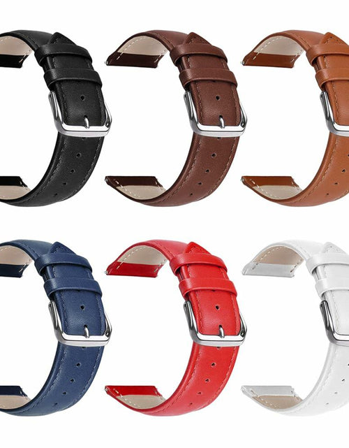 Load image into Gallery viewer, Narako Genuine Calf Leather Watch Band Stainless Steel Buckle 24mm Light Brown
