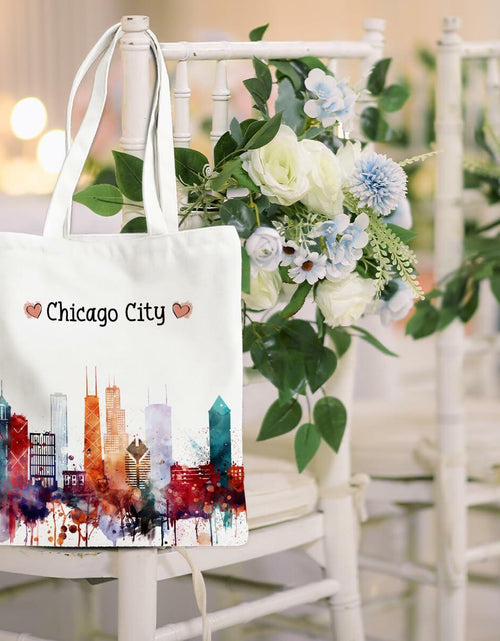 Load image into Gallery viewer, EIXU Chicago Souvenirs Girls Trip Tote Bag Reusable Beach Bag Multi
