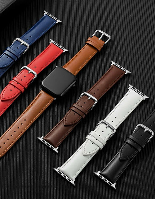 Load image into Gallery viewer, Narako Leather Apple Watch Band Compatible 41-49mm Series 9/SE Bicolor
