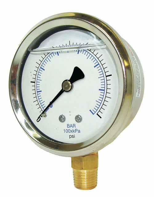 Load image into Gallery viewer, PIC Gauges 201L-208R Bottom Mount Pressure Gauge 2" Dial 0-5000 psi
