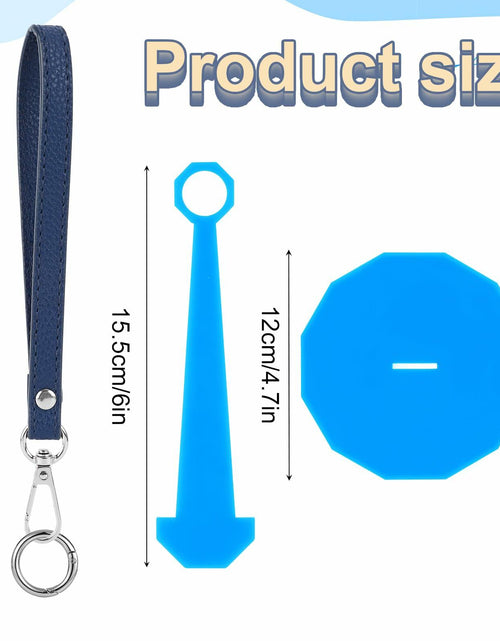 Load image into Gallery viewer, Portable Wrist Yarn Holder with Leather Strap Yarn Ball Organizer Blue
