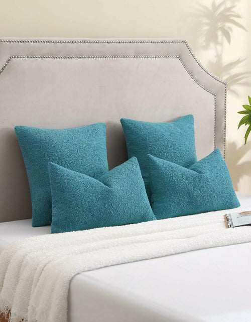 Load image into Gallery viewer, [Like New] FUTEI Teal Blue Decorative Throw Pillow Covers 16x16 Inch Pack of 2
