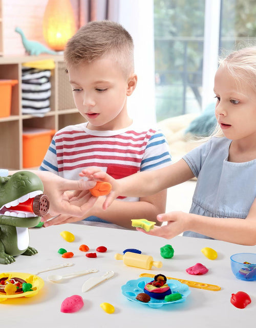 Load image into Gallery viewer, [Like New] Dinosaur Play Dough Set for Kids 3-8, Bulk Pack w/ Noodle Maker &amp; Tools

