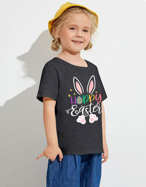 Load image into Gallery viewer, Toddler Baby Easter Shirt Trade Brother Sister for Eggs Bunny Tee Dark Gray
