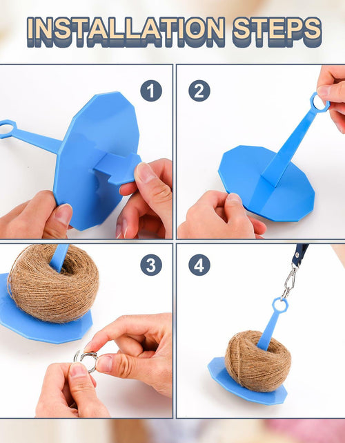 Load image into Gallery viewer, Portable Wrist Yarn Holder with Leather Strap Yarn Ball Organizer Blue
