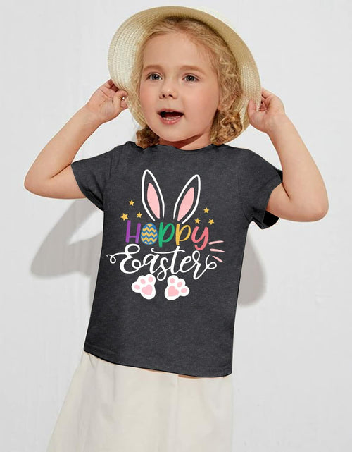 Load image into Gallery viewer, Toddler Baby Easter Shirt Trade Brother Sister for Eggs Bunny Tee Dark Gray
