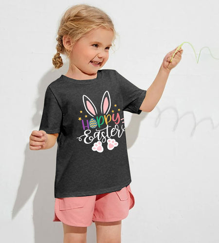 Toddler Baby Easter Shirt Trade Brother Sister for Eggs Bunny Tee Dark Gray