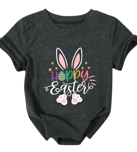 Toddler Baby Easter Shirt Trade Brother Sister for Eggs Bunny Tee Dark Gray