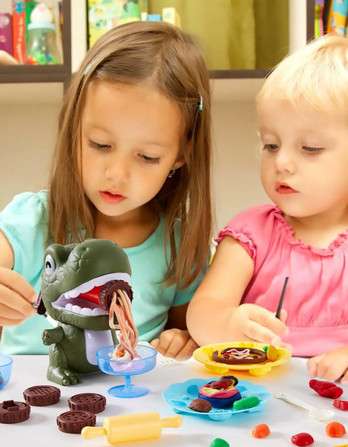 Load image into Gallery viewer, [Like New] Dinosaur Play Dough Set for Kids 3-8, Bulk Pack w/ Noodle Maker &amp; Tools
