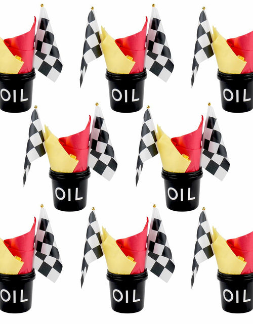 Load image into Gallery viewer, [Like New] HFYZZ Racing Table Centerpieces Set of 8 with Flags Buckets Stickers
