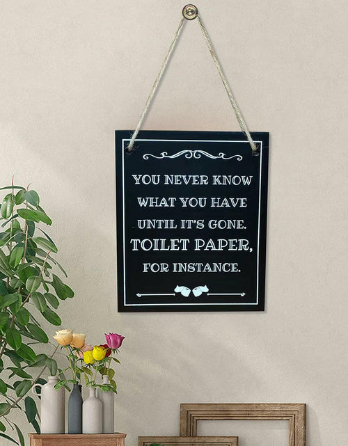 Load image into Gallery viewer, ARTAWEIN Bathroom Rules Wall Art Sign Rustic Humorous Decor
