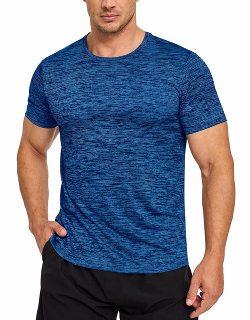 Load image into Gallery viewer, Mens Gym Dry Fast Workout T Shirt Medium Blue Size M
