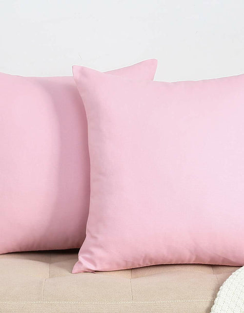 Load image into Gallery viewer, TangDepot Handmade Decorative Cotton Canvas Throw Pillow Covers 14x14 Salmon
