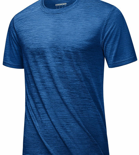 Mens Gym Dry Fast Workout T Shirt Medium Blue Size M