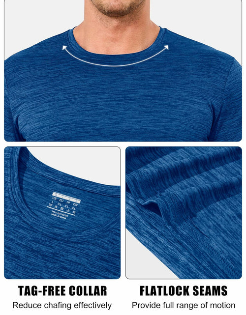 Load image into Gallery viewer, Mens Gym Dry Fast Workout T Shirt Medium Blue Size M
