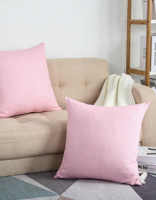 Load image into Gallery viewer, TangDepot Handmade Decorative Cotton Canvas Throw Pillow Covers 14x14 Salmon
