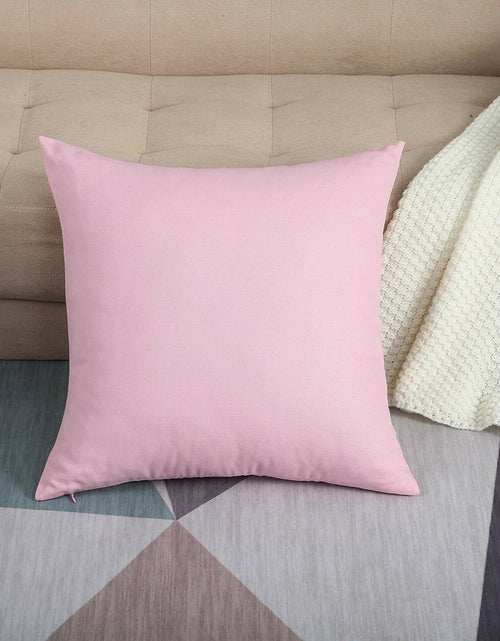 Load image into Gallery viewer, TangDepot Handmade Decorative Cotton Canvas Throw Pillow Covers 14x14 Salmon
