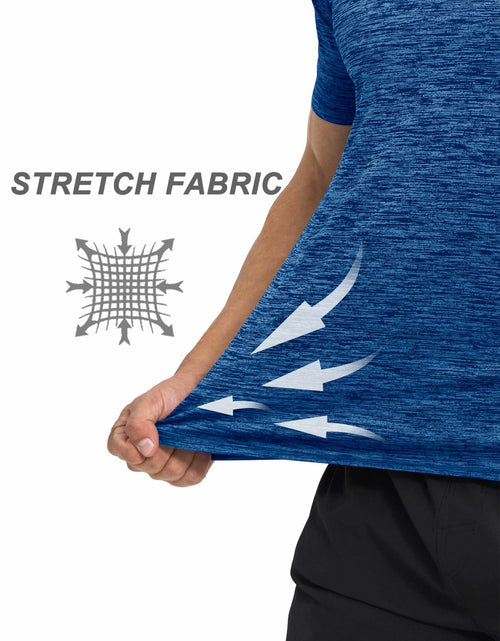 Load image into Gallery viewer, Mens Gym Dry Fast Workout T Shirt Medium Blue Size M

