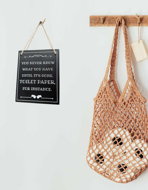 Load image into Gallery viewer, ARTAWEIN Bathroom Rules Wall Art Sign Rustic Humorous Decor
