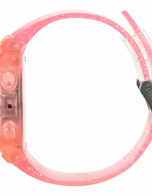 Load image into Gallery viewer, Sanrio Hello Kitty Kids LCD Watch Pink Glitter Strap Iridescent Bezel
