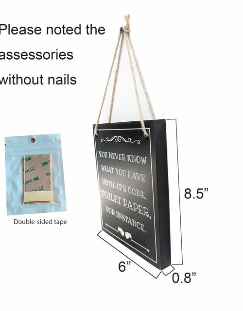 Load image into Gallery viewer, ARTAWEIN Bathroom Rules Wall Art Sign Rustic Humorous Decor
