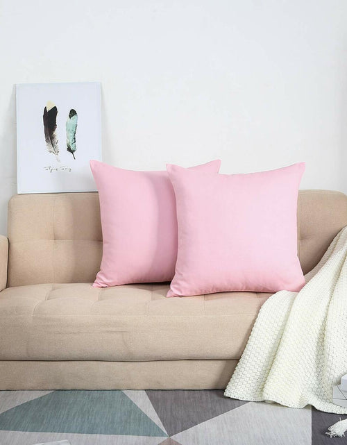Load image into Gallery viewer, TangDepot Handmade Decorative Cotton Canvas Throw Pillow Covers 14x14 Salmon
