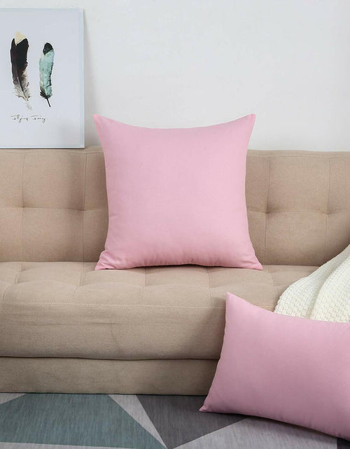 Load image into Gallery viewer, TangDepot Handmade Decorative Cotton Canvas Throw Pillow Covers 14x14 Salmon
