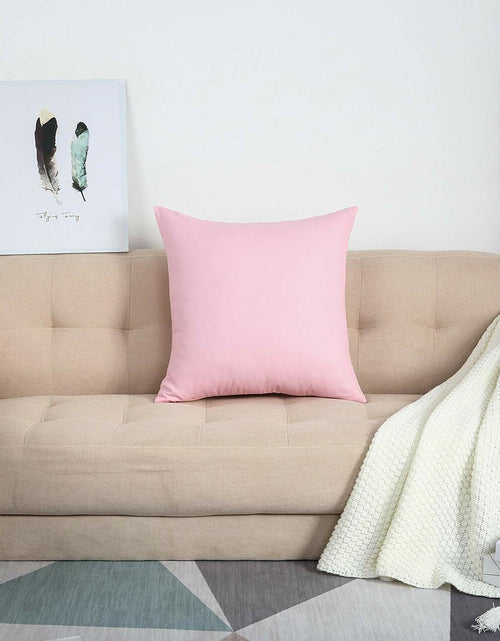 Load image into Gallery viewer, TangDepot Handmade Decorative Cotton Canvas Throw Pillow Covers 14x14 Salmon
