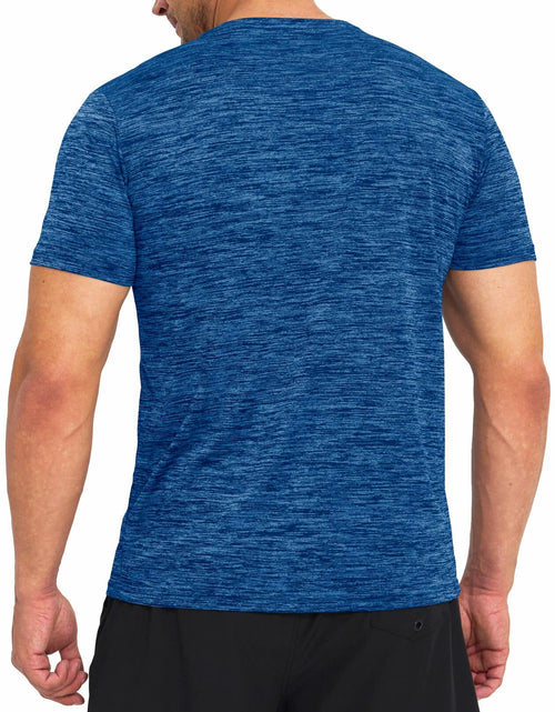 Load image into Gallery viewer, Mens Gym Dry Fast Workout T Shirt Medium Blue Size M

