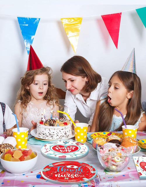 Load image into Gallery viewer, 48pcs Nurse Graduation Party Supplies 24 Dessert Plates 24 Napkins
