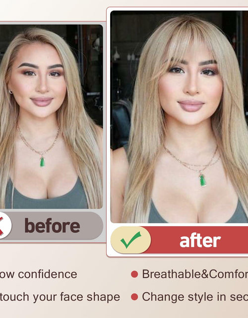Load image into Gallery viewer, starluck Clip in Bangs 9g 100% Human Hair Extensions Light Blonde
