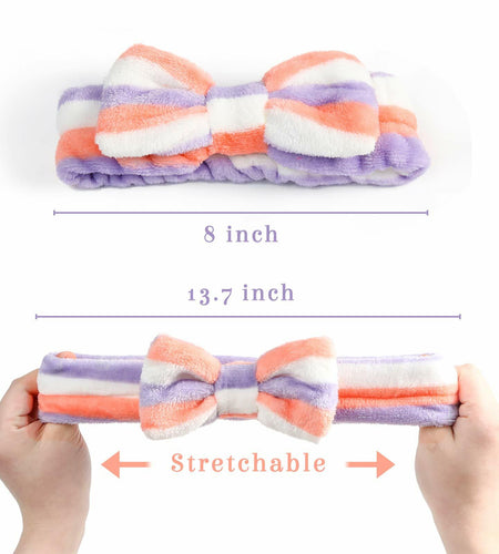 3 Otters Spa Headband Set 8PCS Soft Microfiber Face Wash for Women Girls