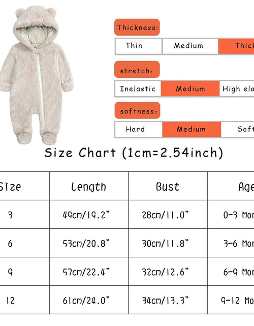 Load image into Gallery viewer, [Like New] TAOHONG Baby Hooded Fleece Jumpsuit Snowsuit Bear Ear Warm Romper Size N/A
