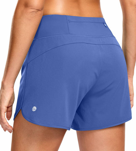 G Gradual Women's 3" Running Shorts Mesh Liner Phone Pockets Blue Size XS