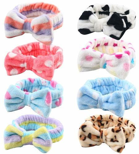 3 Otters Spa Headband Set 8PCS Soft Microfiber Face Wash for Women Girls