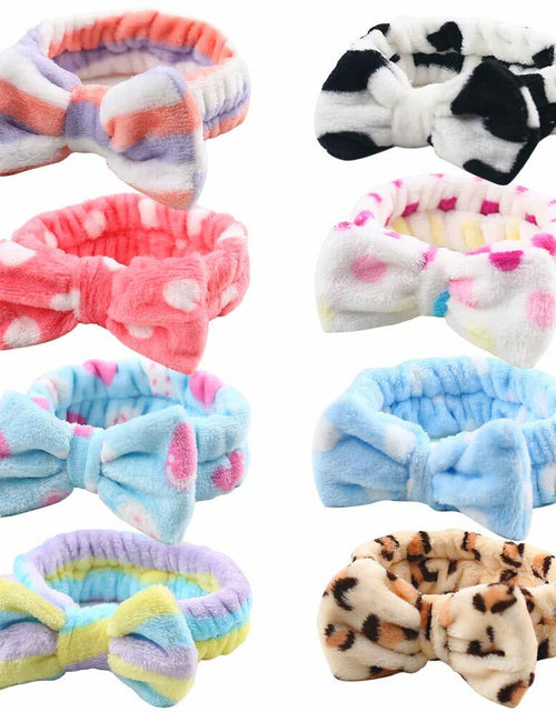 Load image into Gallery viewer, 3 Otters Spa Headband Set 8PCS Soft Microfiber Face Wash for Women Girls
