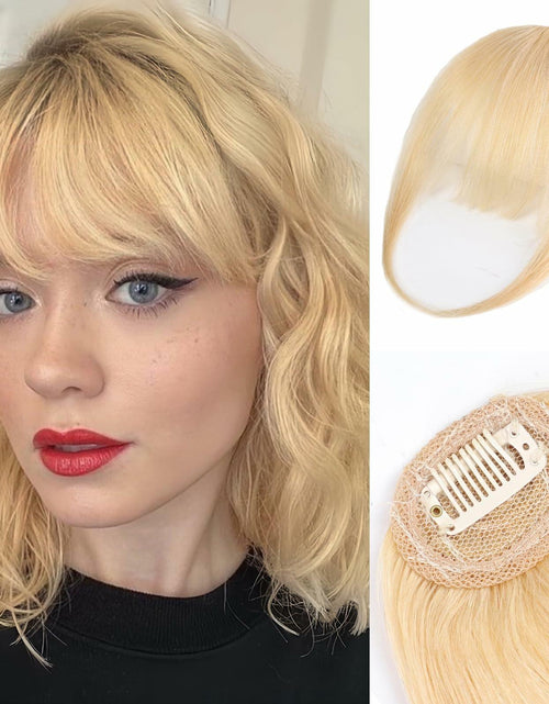 Load image into Gallery viewer, starluck Clip in Bangs 9g 100% Human Hair Extensions Light Blonde
