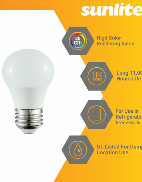 Load image into Gallery viewer, Sunlite LED A15 Refrigerator Bulb 6W 450 Lumens E26 Dimmable Frosted 5000K 1Pack
