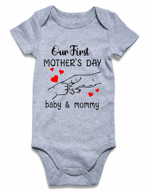 Load image into Gallery viewer, Funnycokid Our First Mother’s Day Baby Outfit 3-6M Girl Boy Bodysuit Gift
