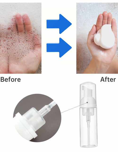 Load image into Gallery viewer, ZEYIYER 3PCS 1.7oz Foam Pump Bottle Travel Size 50ml Clear Dispenser
