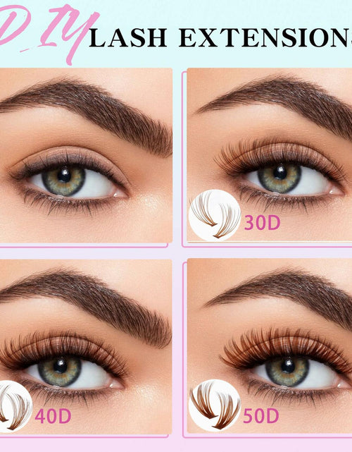 Load image into Gallery viewer, Losha Lash Clusters Wispy Brown D Curl 9-16mm 300pcs
