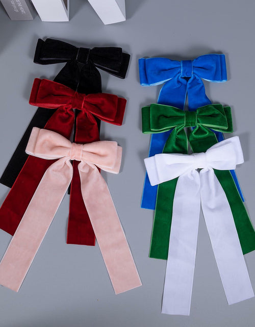 Load image into Gallery viewer, 6 Colors Velvet Bow Hair Ties Hair Styling Accessories for Women Girls
