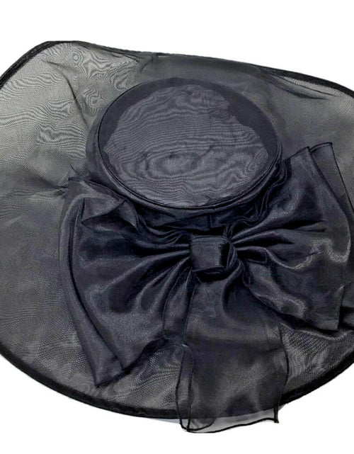 Load image into Gallery viewer, Josette Women's Kentucky Derby Organza Wide Brim Hat Black Size One Size
