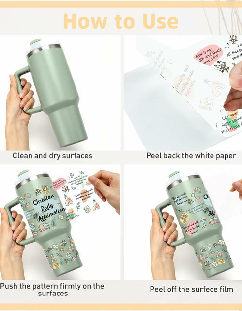 Load image into Gallery viewer, UV DTF Cup Wrap Transfer 6 Sheets Bible Verse Floral Waterproof 40oz Tumbler
