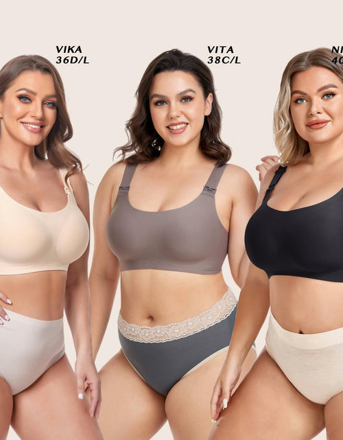 Load image into Gallery viewer, Gailife Nursing Bra Maternity Seamless Bralettes with Extenders White Size M
